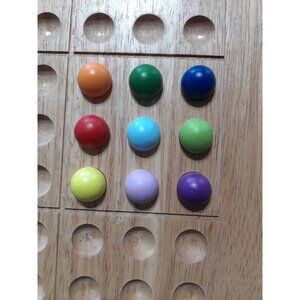 Colorku Wooden Balls Sudoku Puzzle Replacement Pieces - 1 set of all 9 Colors,